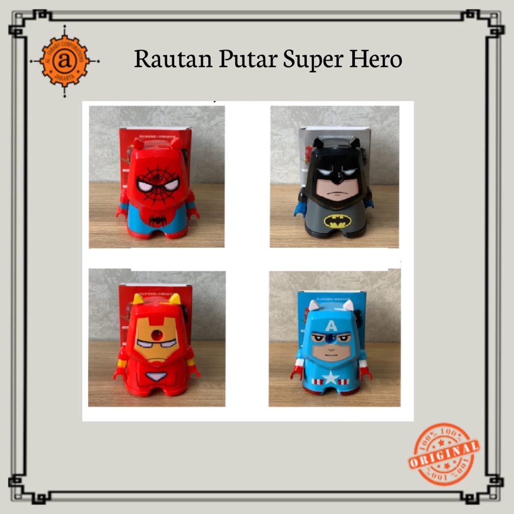 

RAUTAN PUTAR PENSIL / SERUTAN PUTAR / SHARPENER SUPER HERO