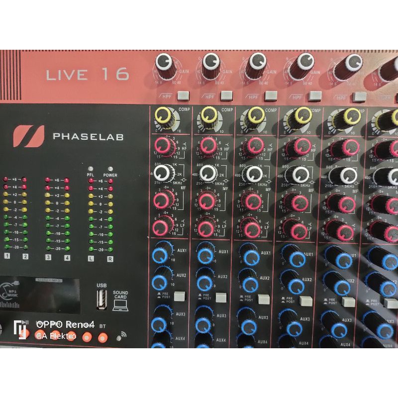 mixer phaselab live 16 compress, live 16 biasa