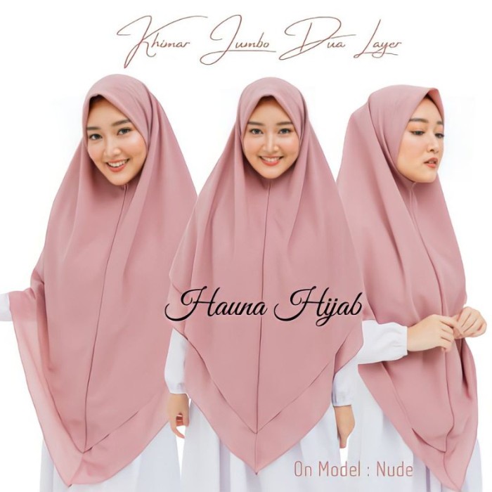 Segi empat Instan Jumbo 150X150 / 130X130 Instan Syar&quot;i Jumbo Ori Hijab jilbab 2 layer