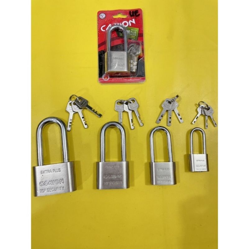 gembok + 3 kunci serep camion / gembok rumah model  panjang