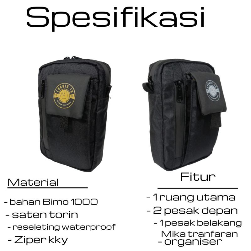 Tas Selempang pria Travel pouch pria Sling bag mini cowok Premium labbio MAX R2