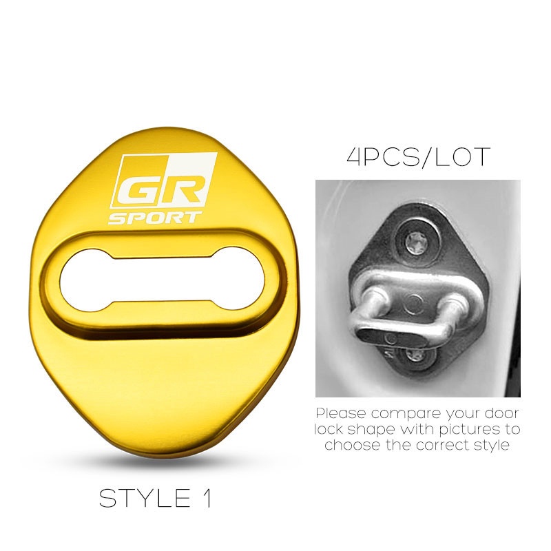 4pcs Cover Pelindung Kunci Pintu Mobil Toyota GR