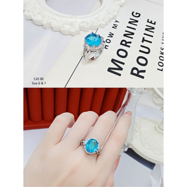 Cincin Xuping  Permata Biru C45 BE