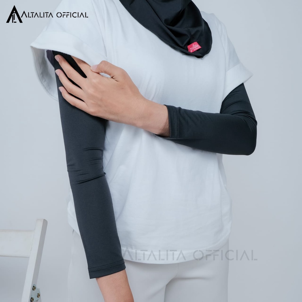 Altalita - Manset Lengan Panjang Jersey Polos Wanita | Handshok Tangan Muslimah Tanpa Lubang Jempol | Mangset Tangan Wanita Lengan Panjang Murah Bahan Jersey Premium