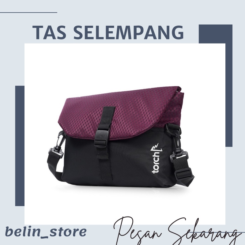 Torch Tas Selempang Bahu Pria Wanita - Sling Bag Travel Pouch Naju - Hitam(I3F4) Tas selempang pria 