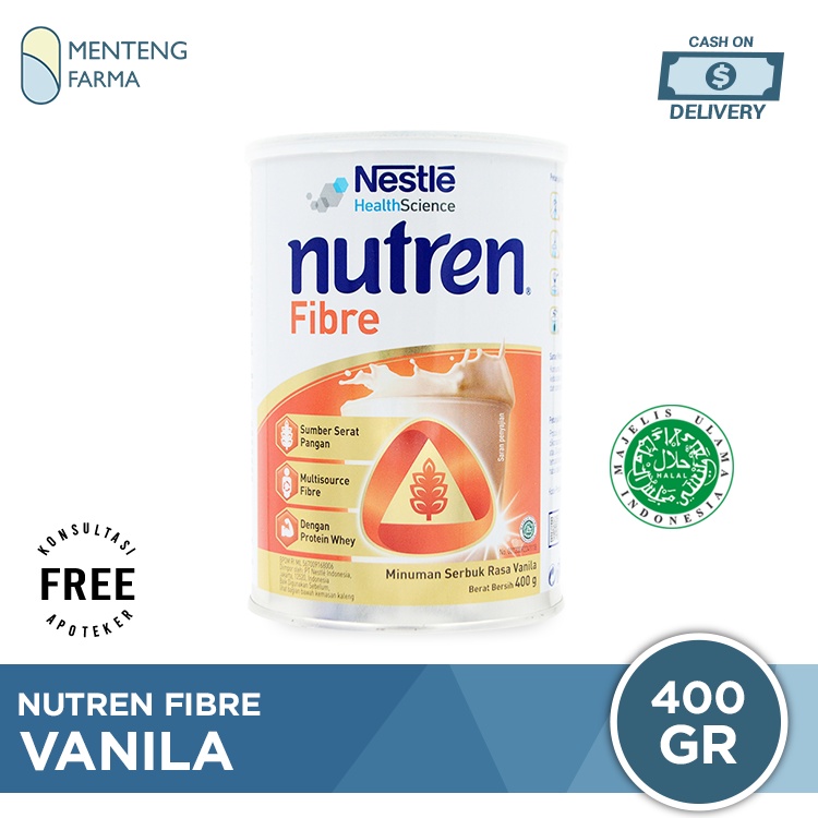 Nutren Fibre 400 Gram - Susu Bubuk Rasa Vanila Tinggi Serat