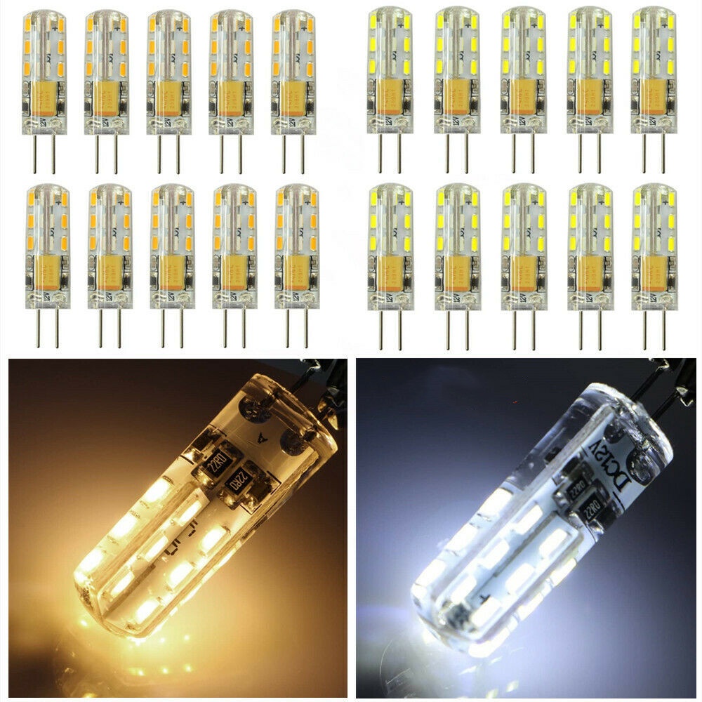 10pcs Lampu Bohlam Jagung LED 12V Bahan silica gel