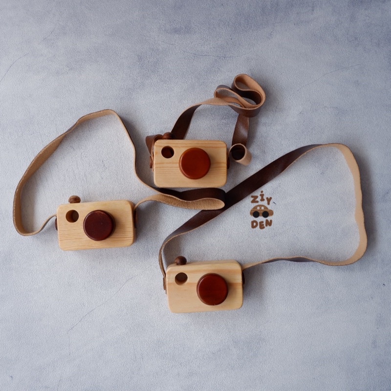Ziyooden - Wooden Camera, Kamera Kayu (Mainan Kayu Anak)