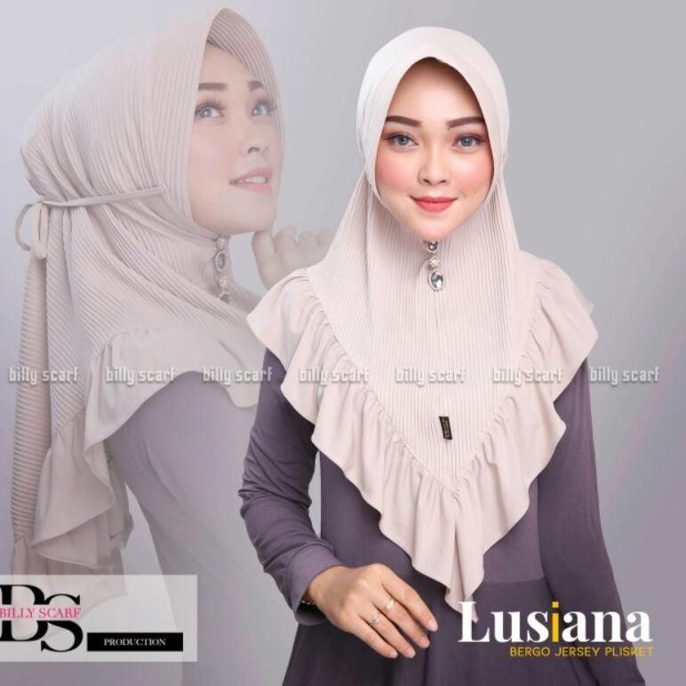 NPM.18Oc22н ▫ Jilbab Khimar Instan Simpel Lusiana Plisket Ori Billy Hijab