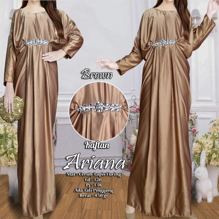 Termurah kaftan modern terbaru muslim cantik kaftan lebaran remaja ariana - choco