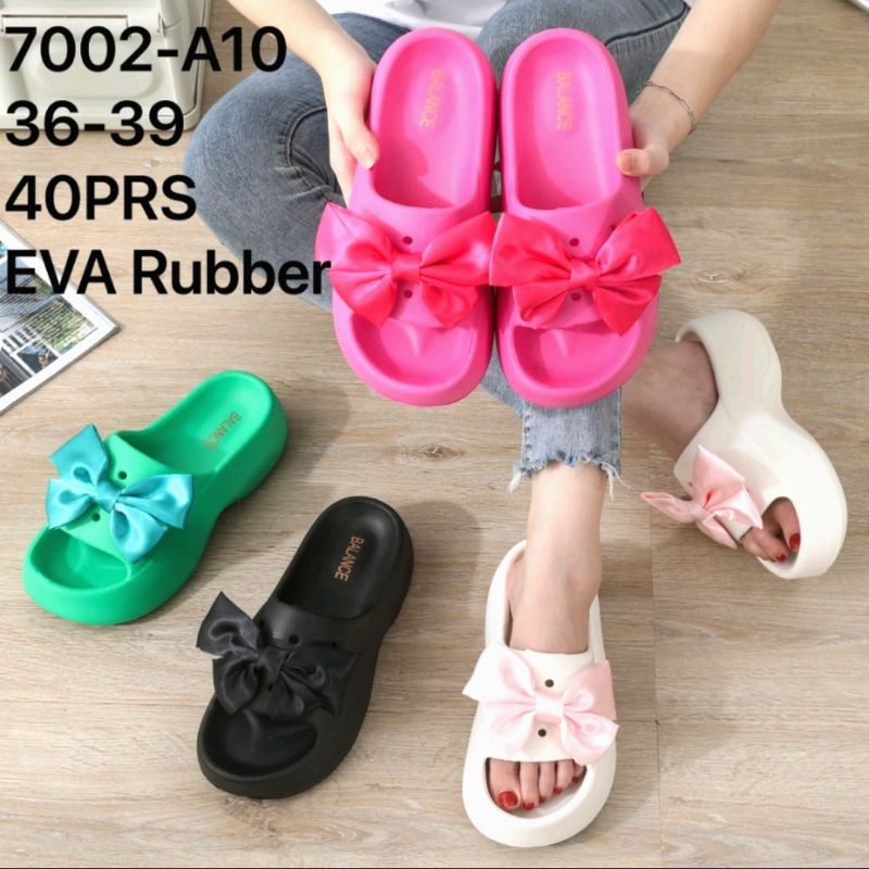 sandal slop wanita wedges jibbitz new balance fuji full karet