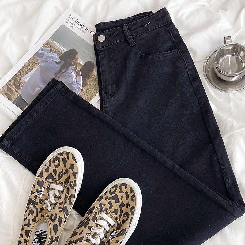 Pencil Pants Highwaist Jeans Wanita Premium Stretch Skinny Warna Hitam