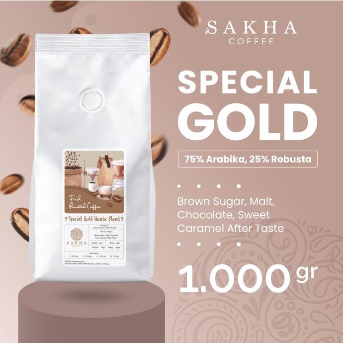 

Kopi Special Gold Espresso House Blend Coffee Beans 1Kg Biji / Bubuk