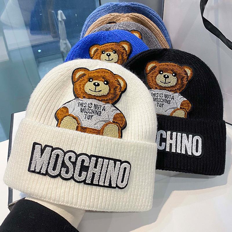 Ins Topi Kupluk Wol Rajut Hangat Motif Beruang Lucu Untuk Wanita / Musim Dingin