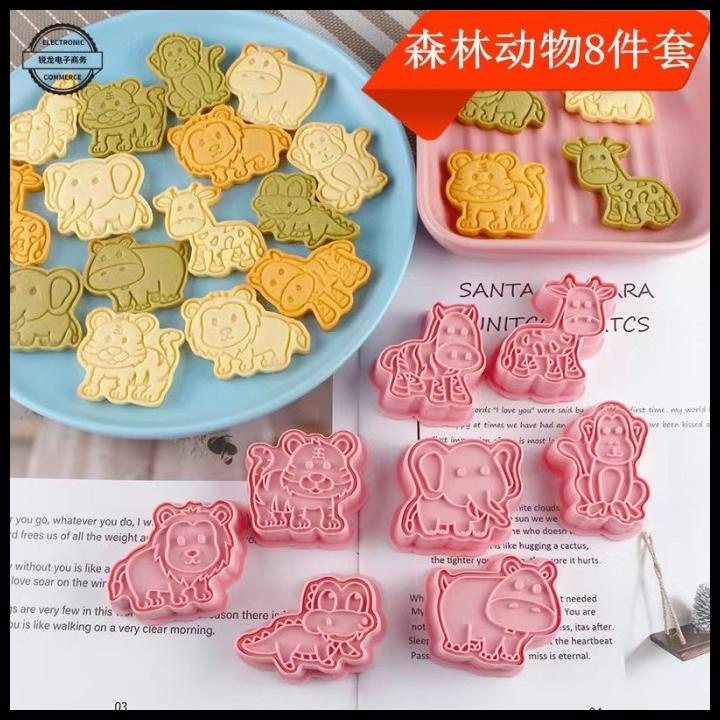 Cookies Cutter Animal / Cetakan Kue Kering Animal Mix 8Pcs