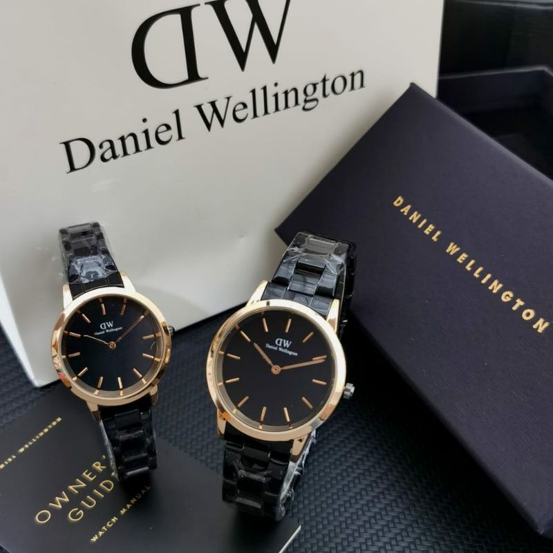 Jam Tangan DW Coupel Sepasang Terlaris Daniel Wellington Formal Pria dan Wanita Stainliss Steel