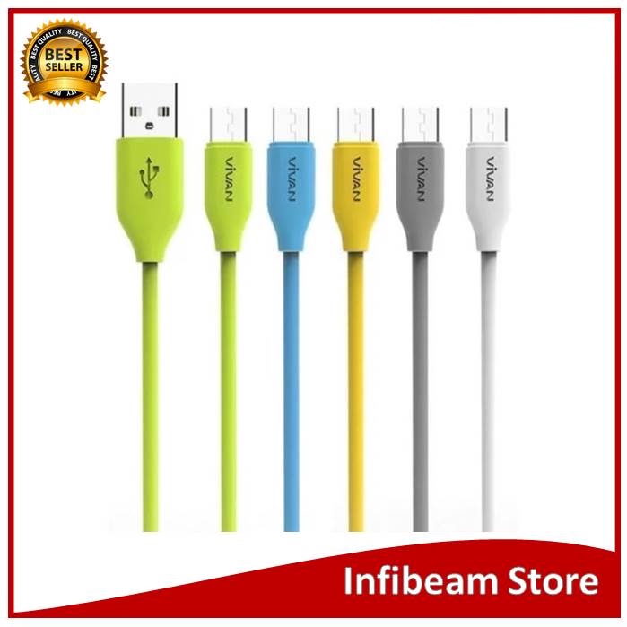Kabel vivan fetucinne micro usb candy / Kabel casan vivan / kabel usb vivan / Kabel charger vivan