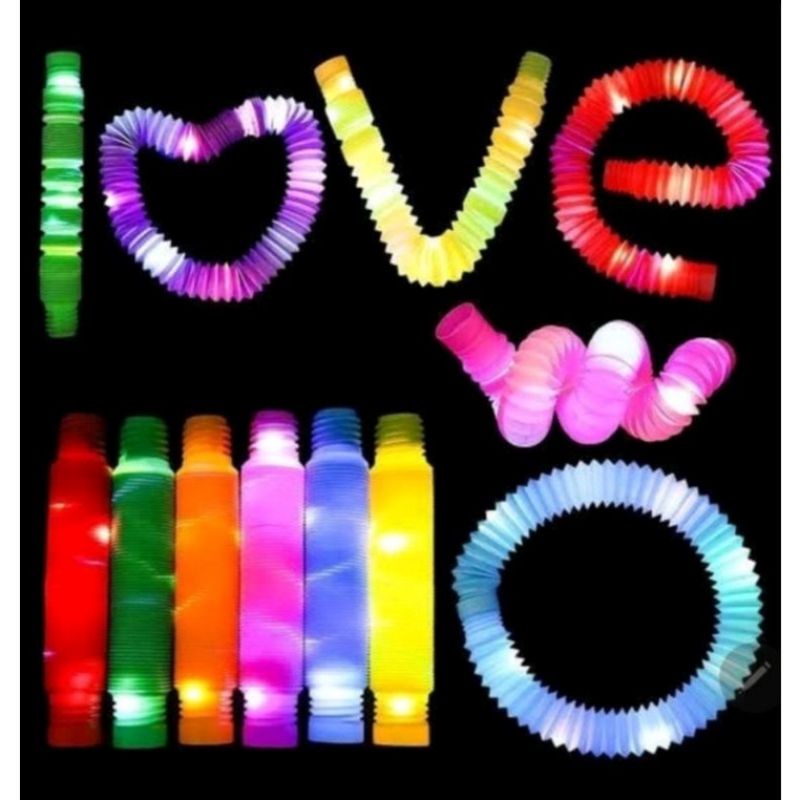 mainan pop tubes LED pop light