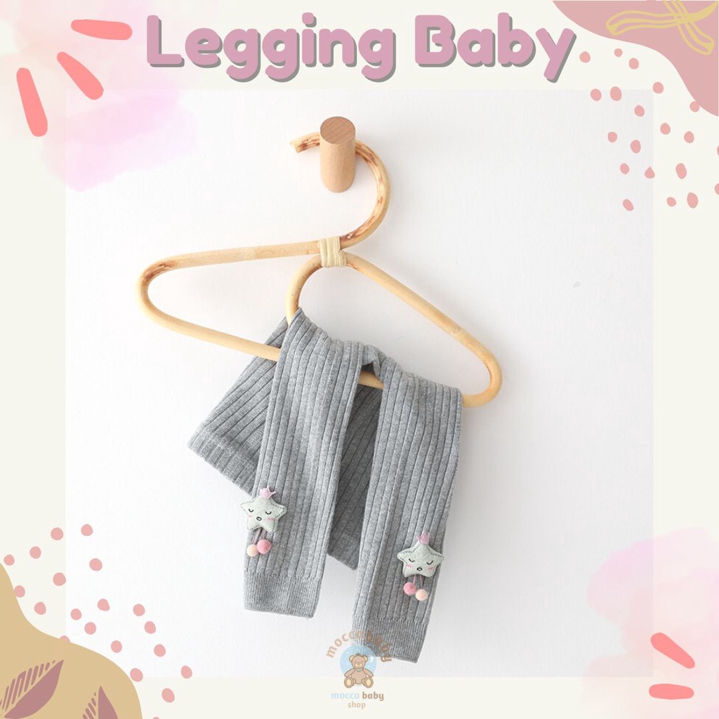 MBSS - LEGGING MAOMAO Legging buka kaki bayi / anak import motif warna polos