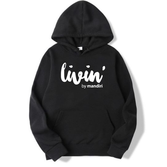 Jaket hoodie Logo Livin by mandiri premium grosirsweterbandung