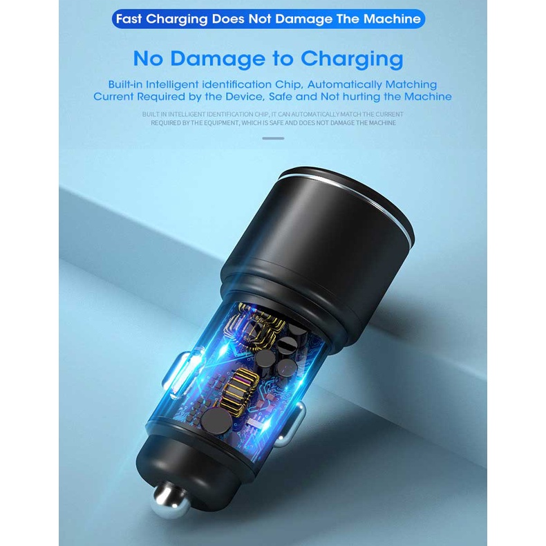 Casan HP Fast Charger Mobil QC 3.0 Quick Charge 3 Body Aluminium 2 USB