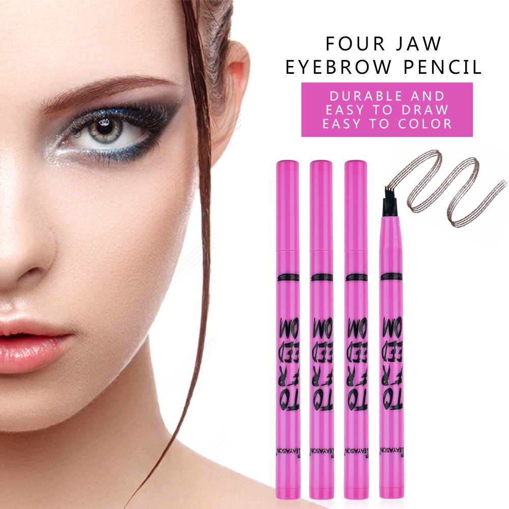 TEAYASON Pencil Alis 4 Tip Automatic Eyebrow Pencil Tahan Air Pigmen TD011