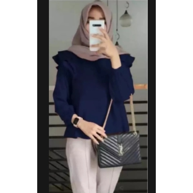 baju atasan wanita terbaru 2021 - Blus Hits Selebgram Kekinian - Areta Top Blouse - korean style oot