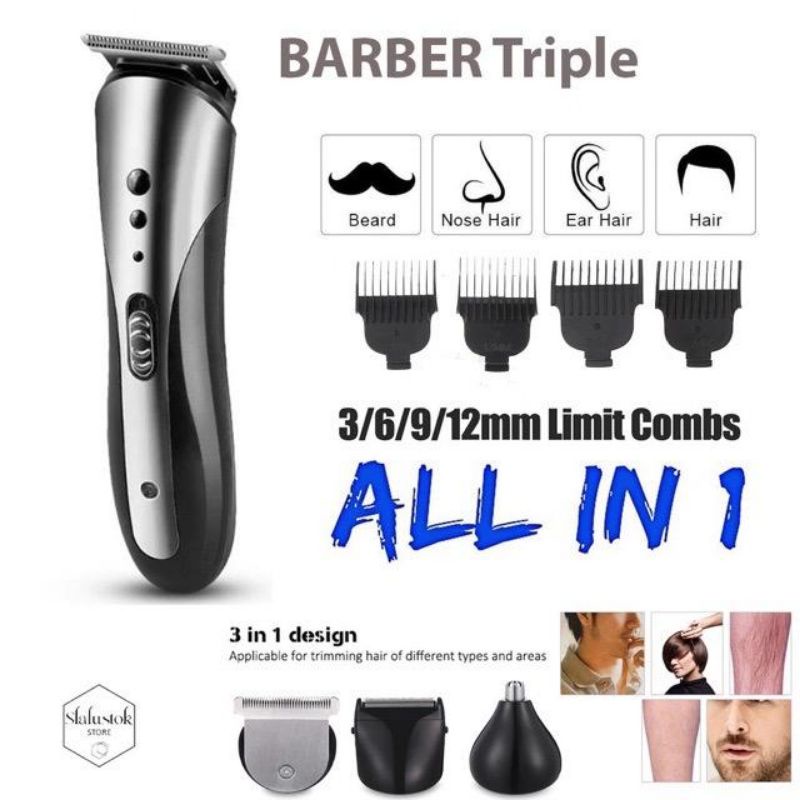 Terbaru clipper kemei km-1407 3 in 1 mesin cukur rambut kemei /kepala pisau cukur kemei km-1407