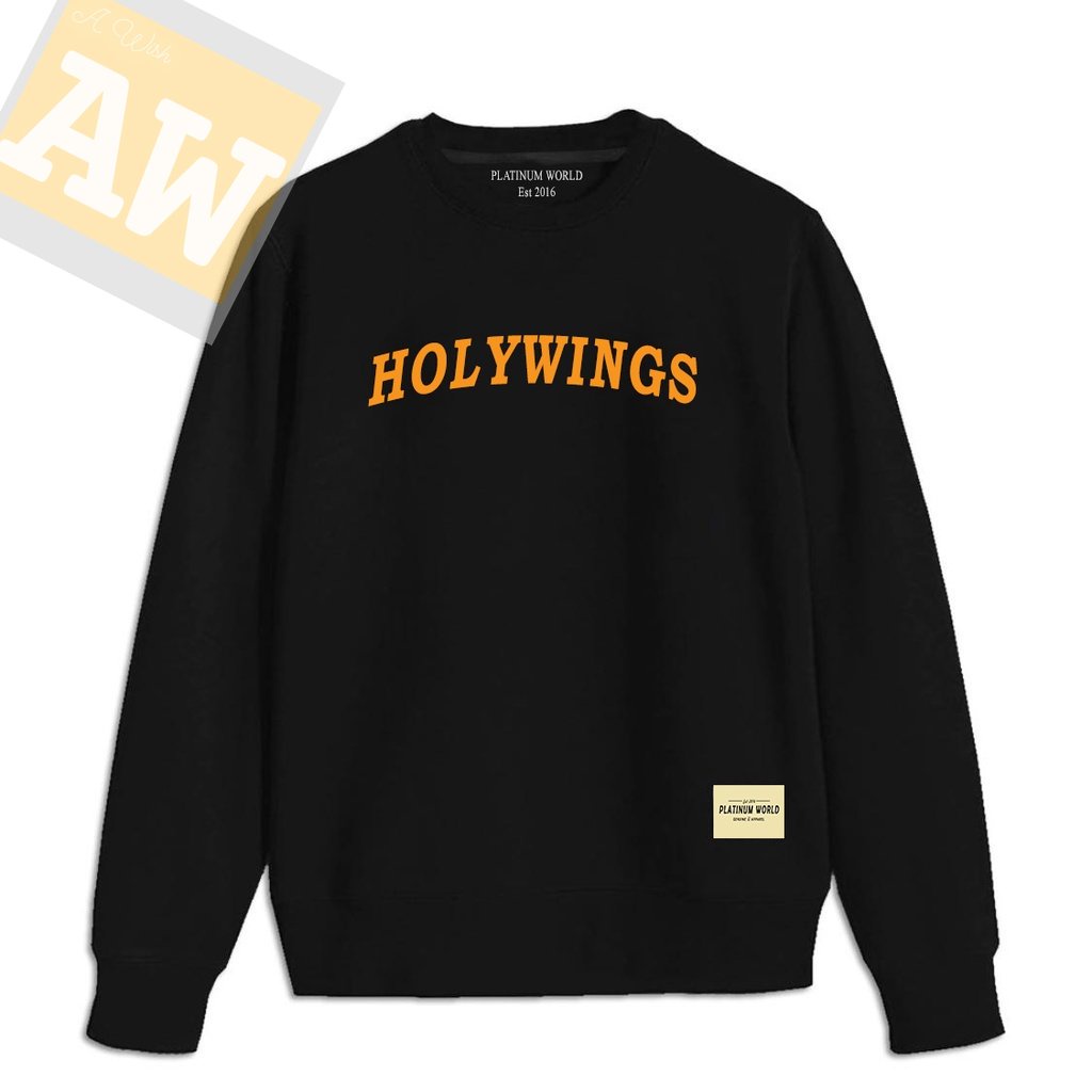 jaket Sweater Hoodie Pria Distro Keren Terbaru Sweatshirt Crewneck Holywings X Platinum World Authen