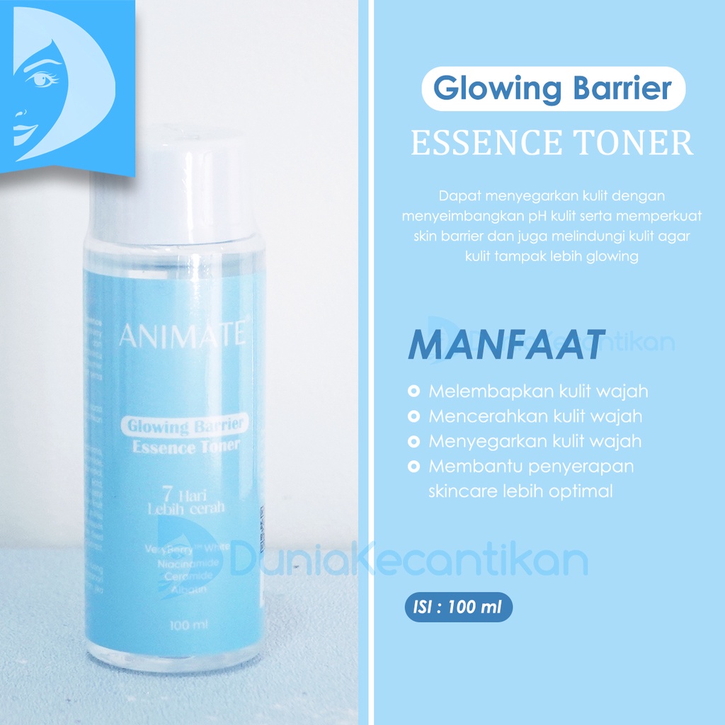 Animate Glowing Barrier Skin Repair Series 5in1 Paket Animate Skin Barier Menghilangkan bekas Jerawat BPOM Memutihkan Wajah Animate Paket Biru