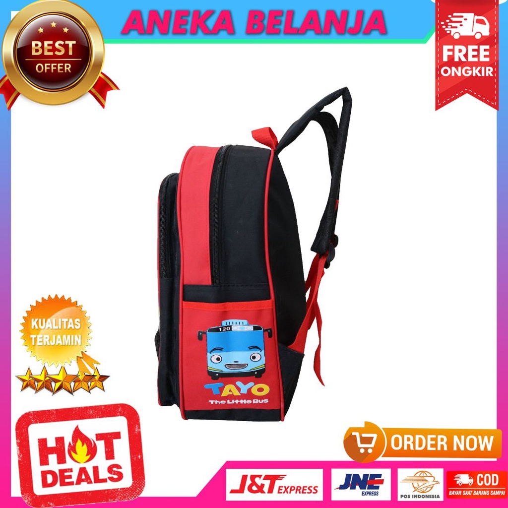 Tas Gendong Anak Kecil TK SD Ransel Gambar Karakter Little Bus Lucu Imut