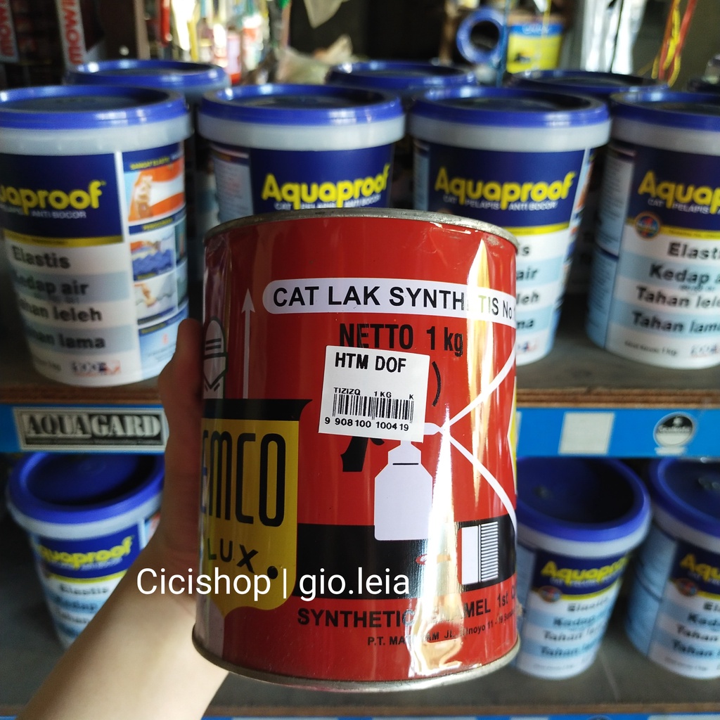 Cat Kayu & Besi Emco Lux 1 kg Hitam Doff | Cat pagar | cat meja | cat lemari | cat hitam matte