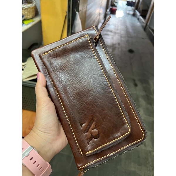 Dompet Panjang Kulit Asli NR Coklat tua