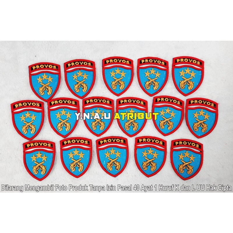 ATRIBUT PDL POLRI/BET LENGAN PROVOS POLRI BORDIR TIMBUL