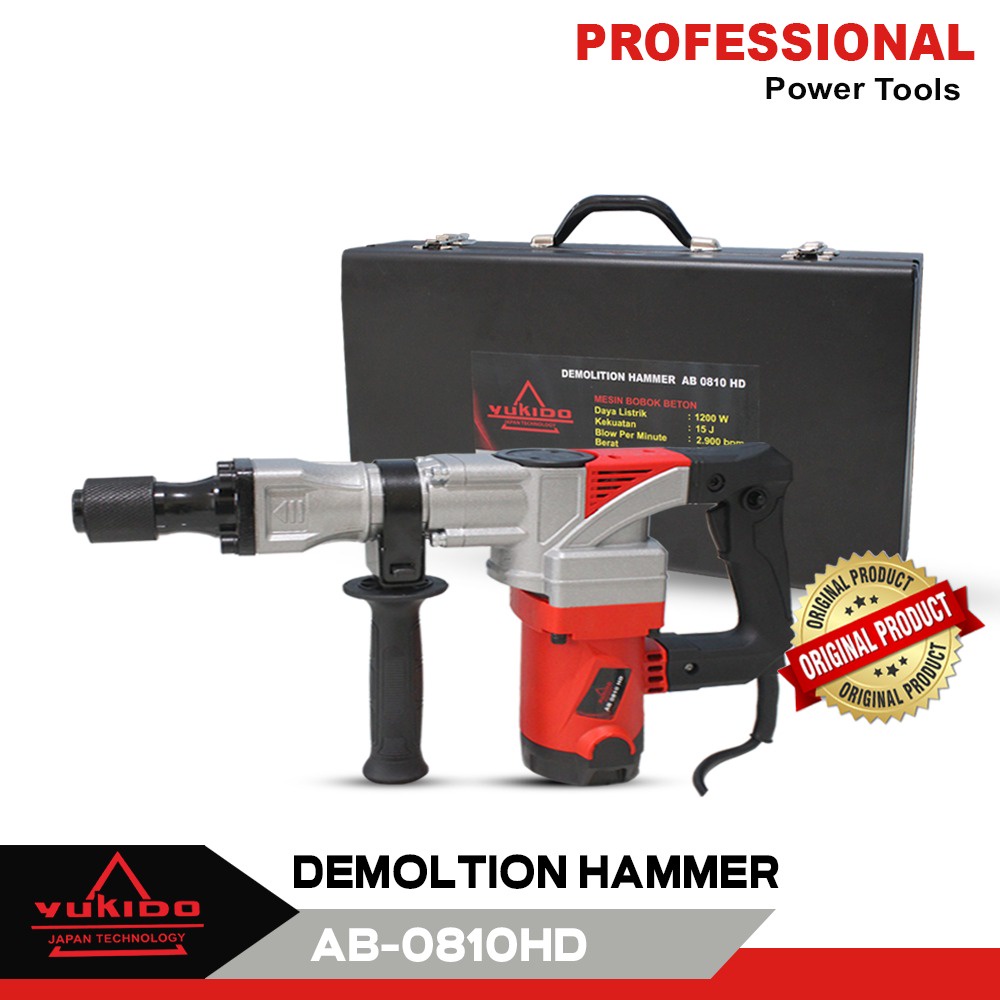 YUKIDO Demolition Hammer AB-0810HD Mesin Bor Bobok Beton Jack Hammer