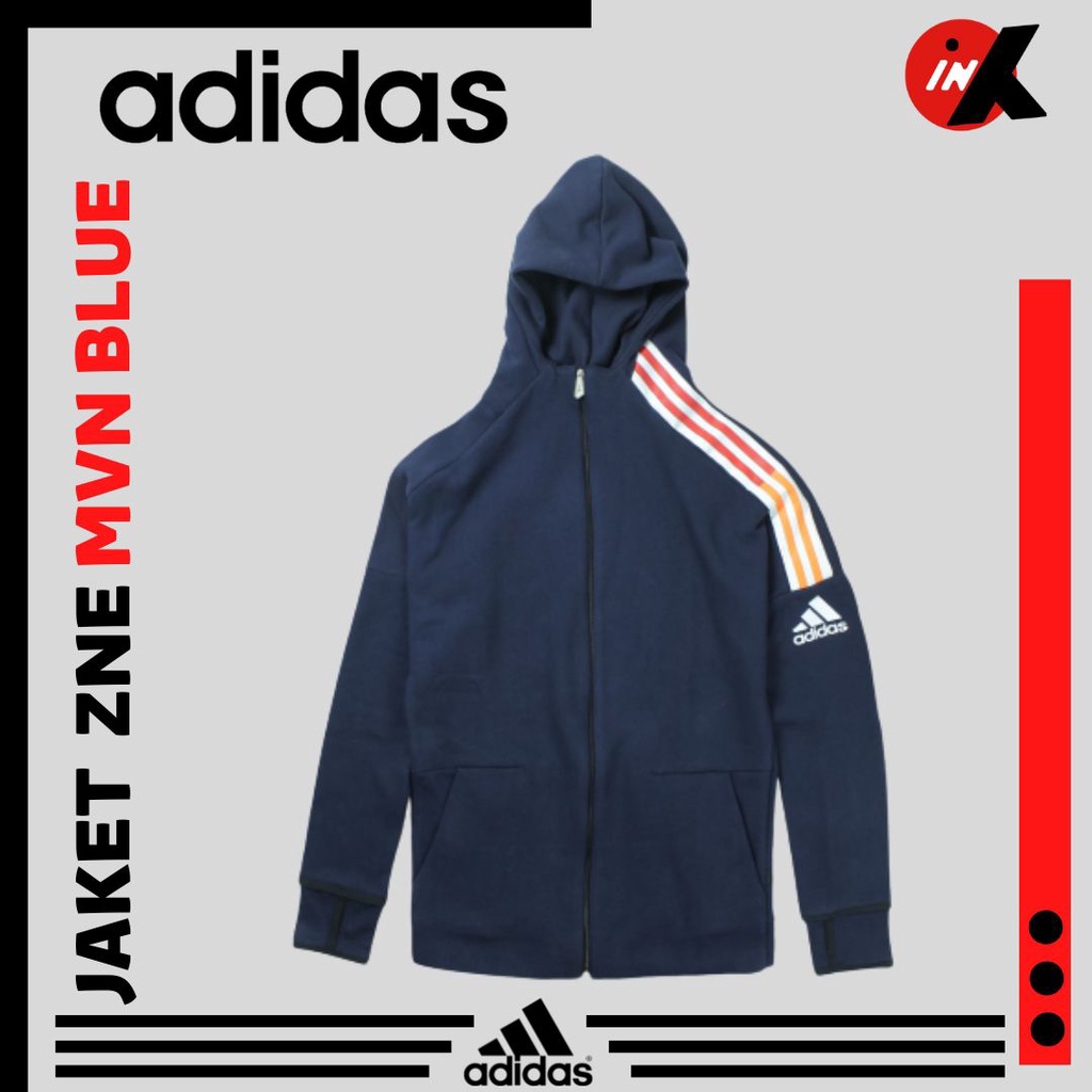 JAKET ADIDAS ZNE HOODIE  BLUE ORIGINAL