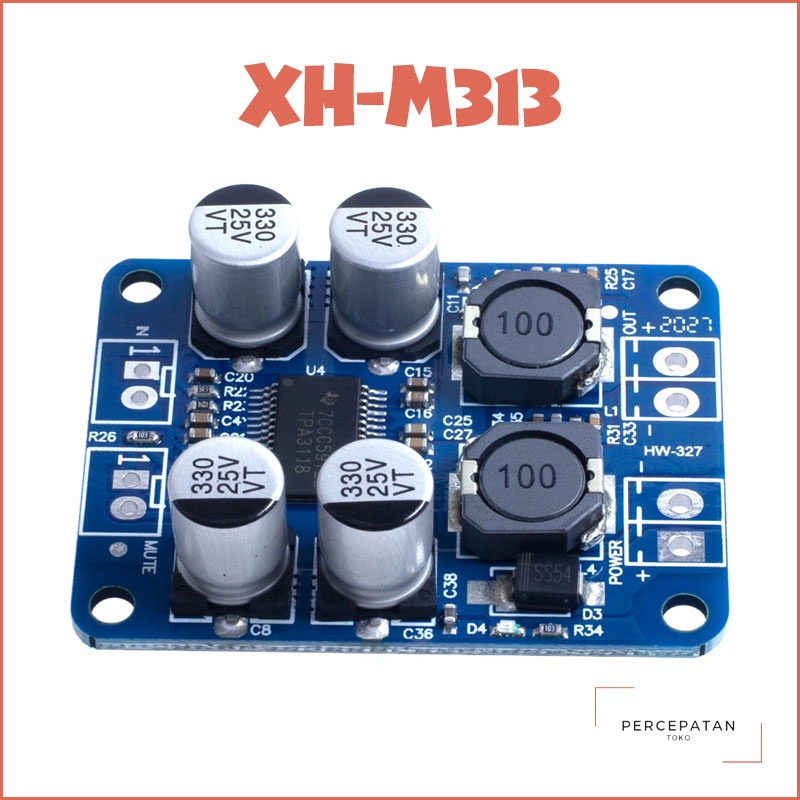 【XH-M313】【TPA3118】 【PBTL】 mono digital power amplifier papan modul power amplifier 1X60W