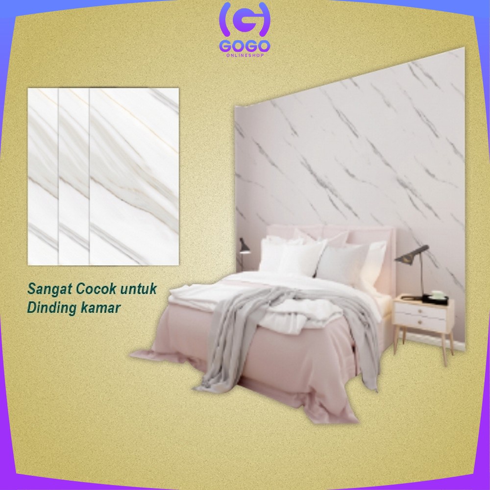 GOGO-C427 Stiker Lantai Vynil Marble  (30 x 30 cm) &amp; (30 x 60 cm) / Vinil Lantai Marbel Granit / STiker Lemari Cabinet Marbel