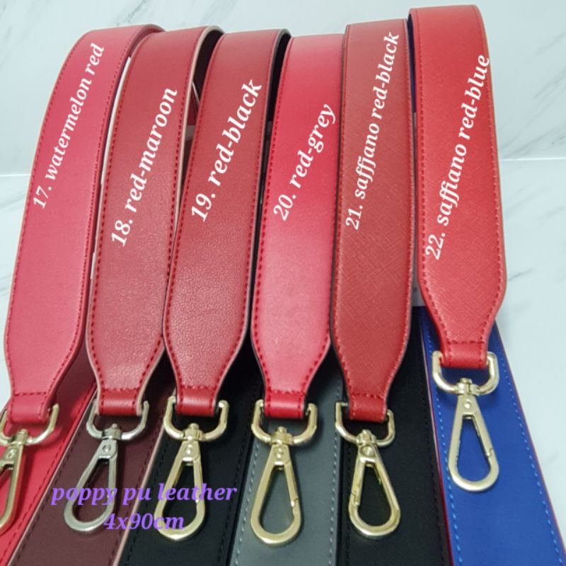 Two tone pu leather bagstrap 90cm