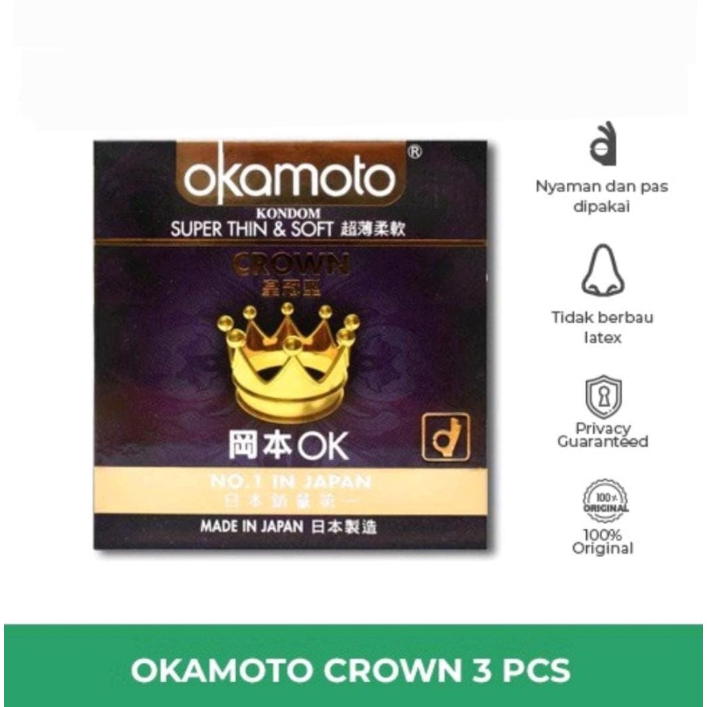 Kondom Okamoto Crown 3 Pcs