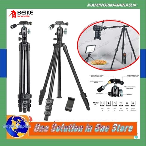 Tripod Hp Kamera Horizontal Flat Lay Over Top Head Qzsd Beike Bk-202F