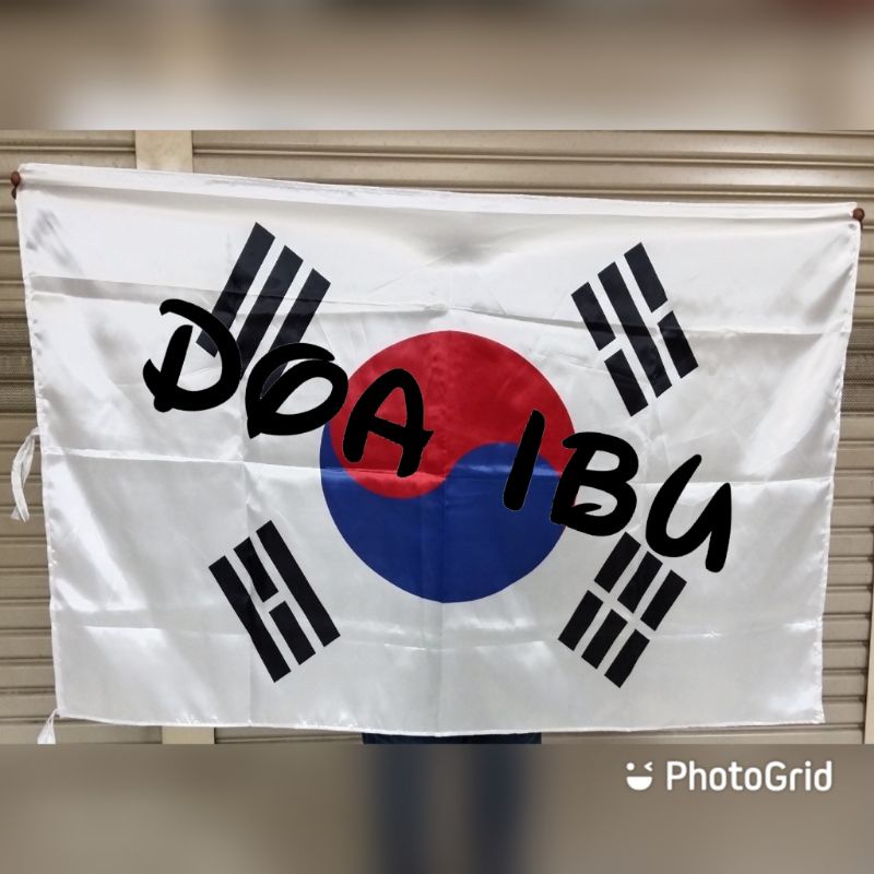 

best seller bendera KOREA SELATAN bahan satin 90cm x 135cm
