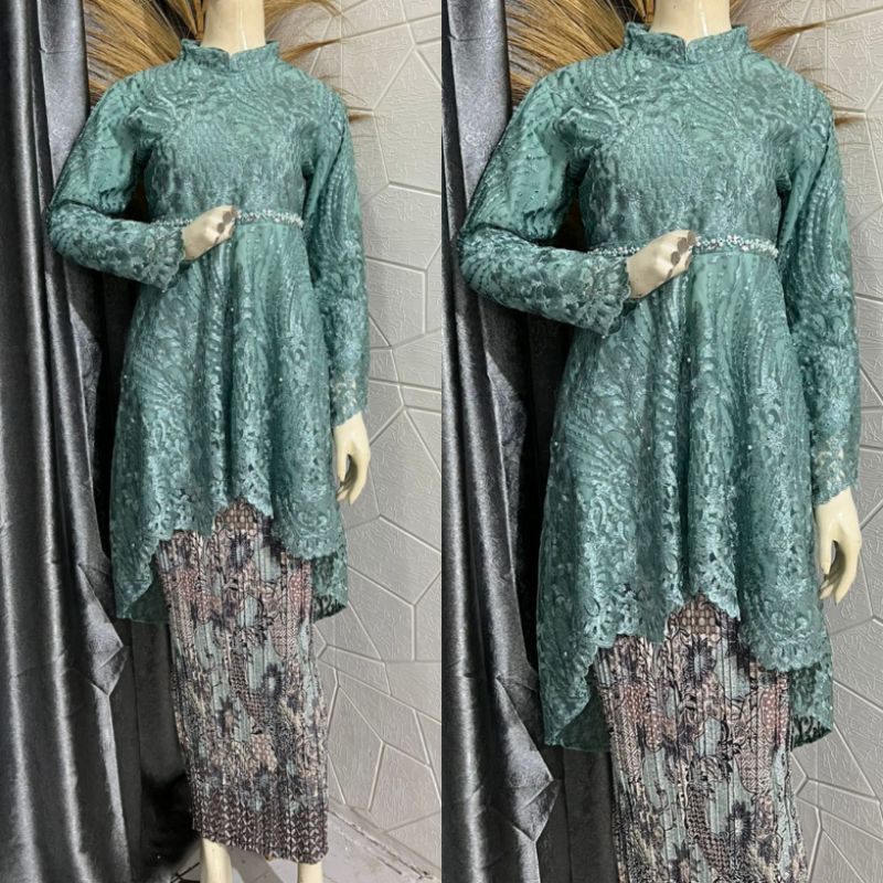 KEBAYA MODERN // KEBAYA ORIGINAL // TUNIK LESTY KEJORA // BAHAN FULL TILLE BORDIR MUTIARA PREMIUM MIX PAYET // KODE EK