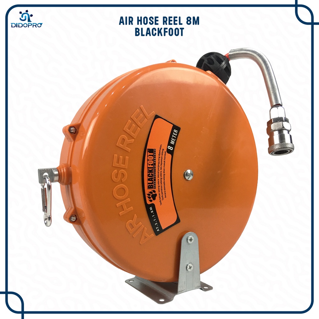 BLACKFOOT Air Hose Reel 8 Meter - Selang Kompresor Gantung Otomatis