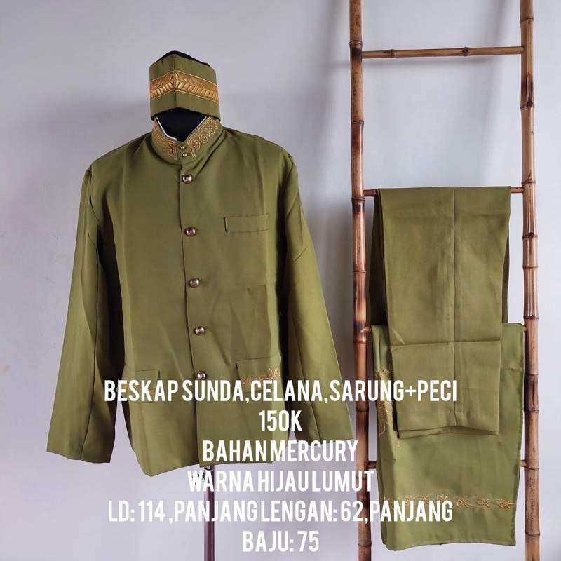 beskap Sunda hijau lumut