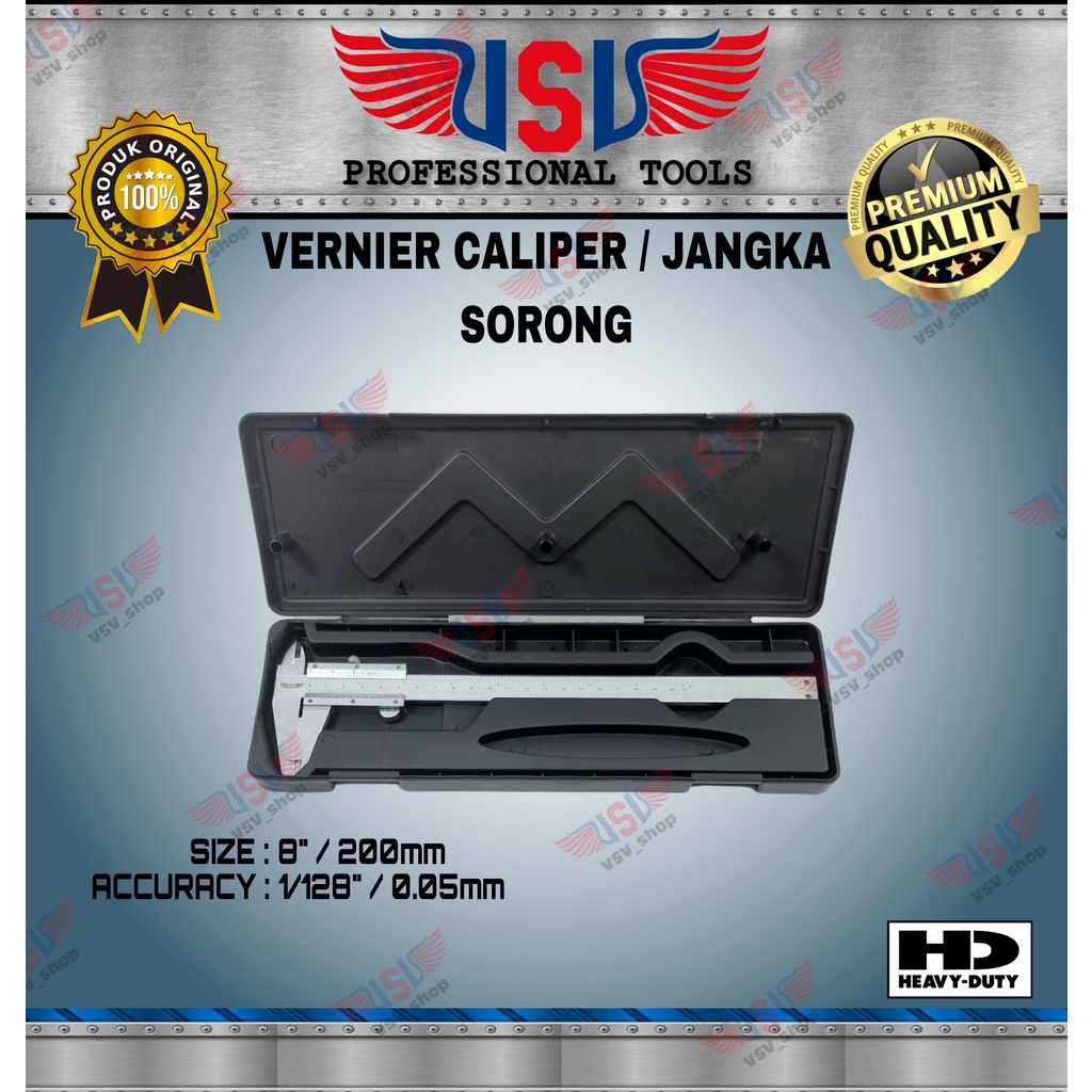 VSV Vernier Caliper 8&quot; Jangka Sorong 8 inchi Sigmat Sketmat 200mm