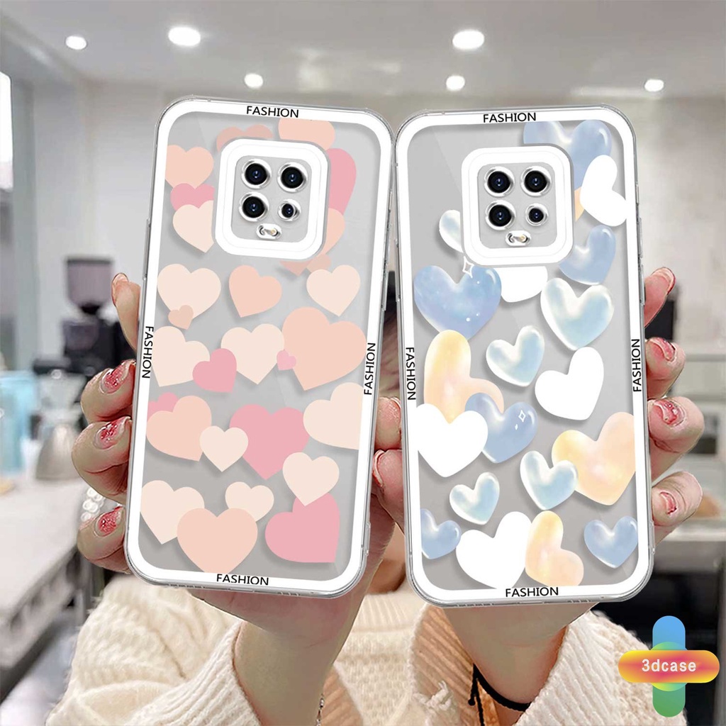 Soft Case Xiaomi Redmi 9C NFC 9A 9i 9T 9AT 9 PRO Power 9ACTIV 10X POCO C3 C31 M2 PRO Note 9 8 10 10S 9 10 PRO MAX 9S 11 POCO X3 NFC X3 PRO 10 Prime Fashion Love Heart Clear Soft TPU Case