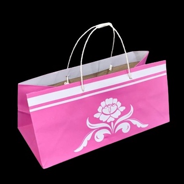 

5 Pcs Paper Bag Box Bolu Gulung Motif Bunga Size 33x15x15 cm Tas Jinjing Muat Toples 500 Gram Goodie Bag Packaging Hampers