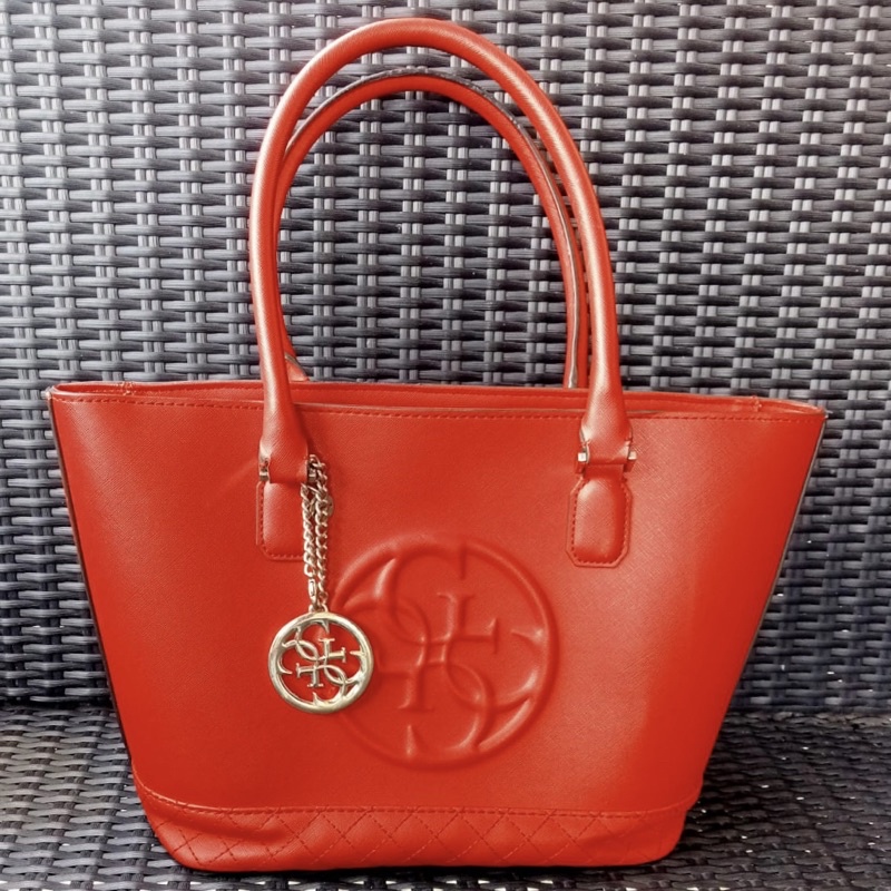 Guess Korry Small Classic Tote Bag Red