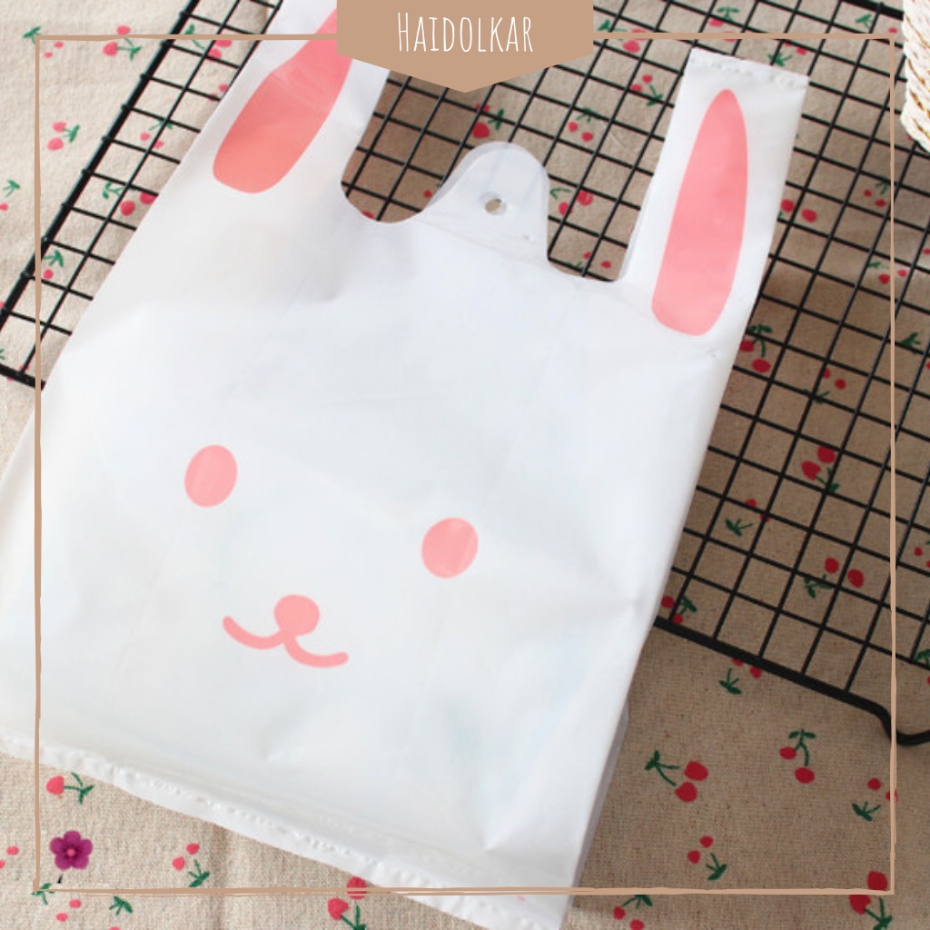 

Kantong plastik rabbit XL kantong kado bunny kantong plastik bingkisan pesta kantong rabbit cute